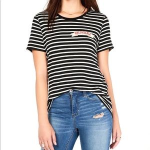 Carbon Copy Striped Patch T-shirt